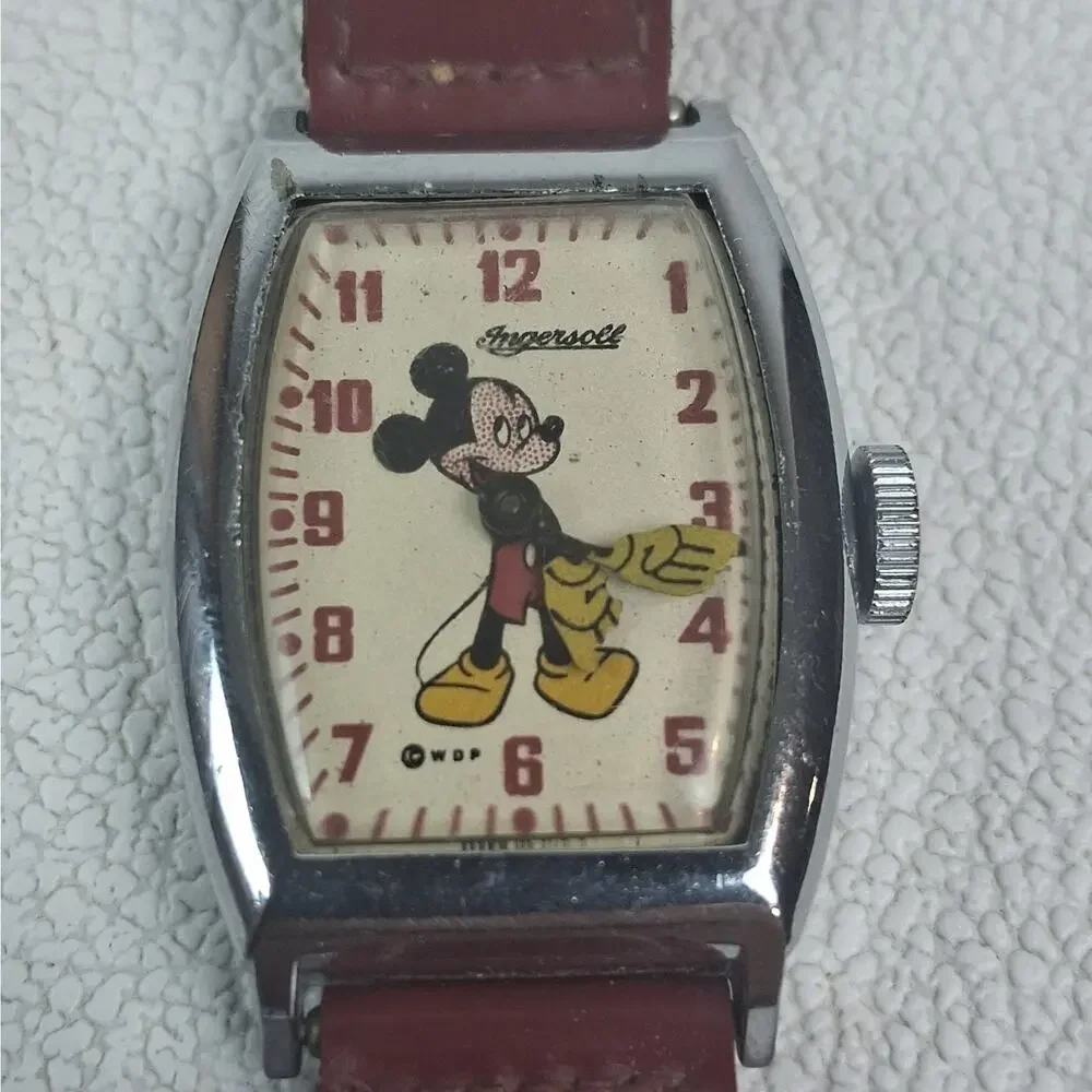 Vintage 1940s Ingersoll US Time MICKEY MOUSE WATCH 8842 Walt Disney Working